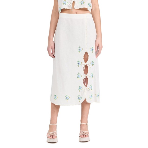 Sea New York Dresses & Skirts - SEA Tania Beaded Cut-Out Skirt‎ WHITE 10